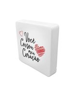 Luminária Box Slim Você Coisou Meu Coração Usb