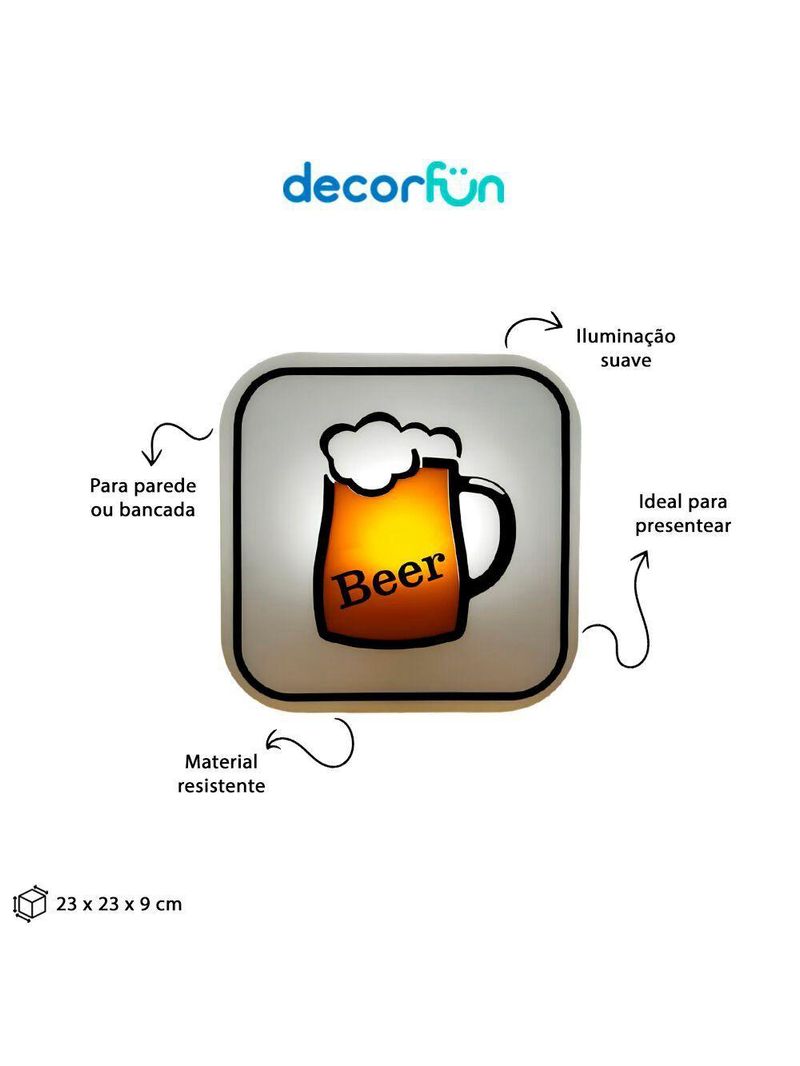 Luminária Box Time To Beer