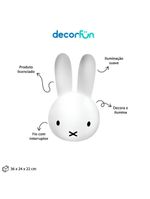 Luminária De Mesa Com Fio Bunny Miffy Colors