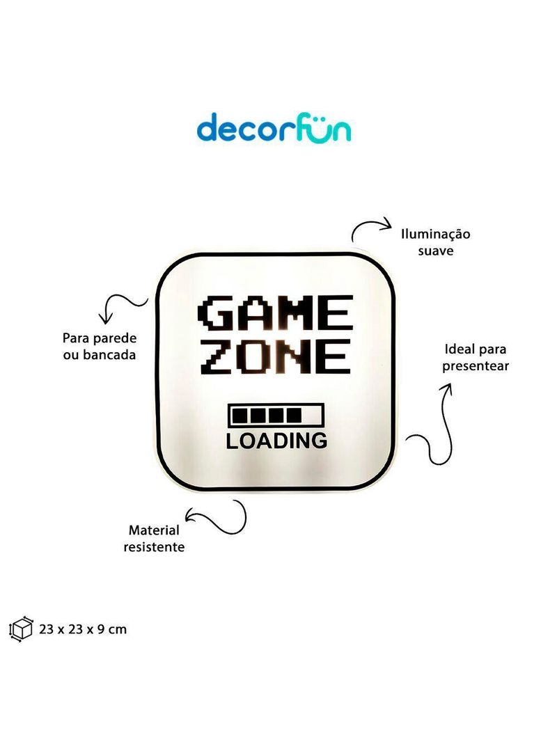 Luminária Box Game Zone