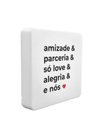 Luminária Box Slim Amizade E Parceria Usb