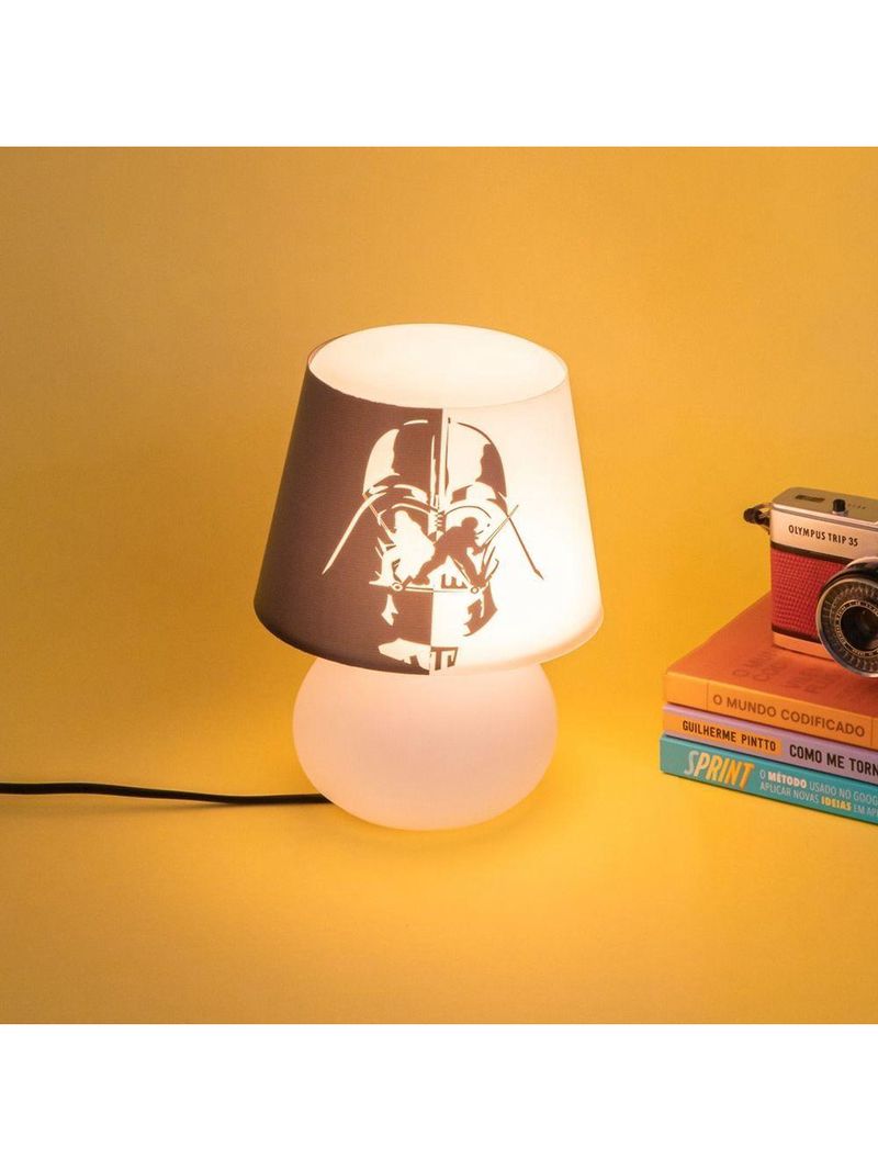 Luminária Abajur De Mesa Darth Vader Black And White Star Wars