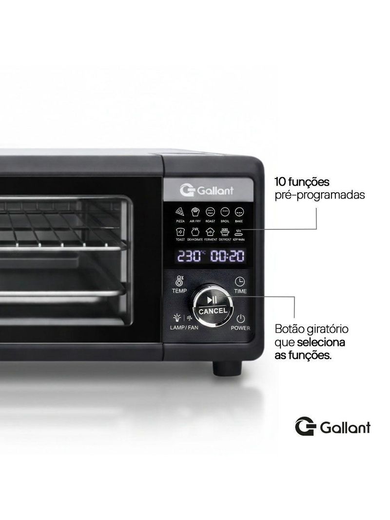 Air Fryer Forno Pizza MultiOven 18,3L Gallant GFE18 220V