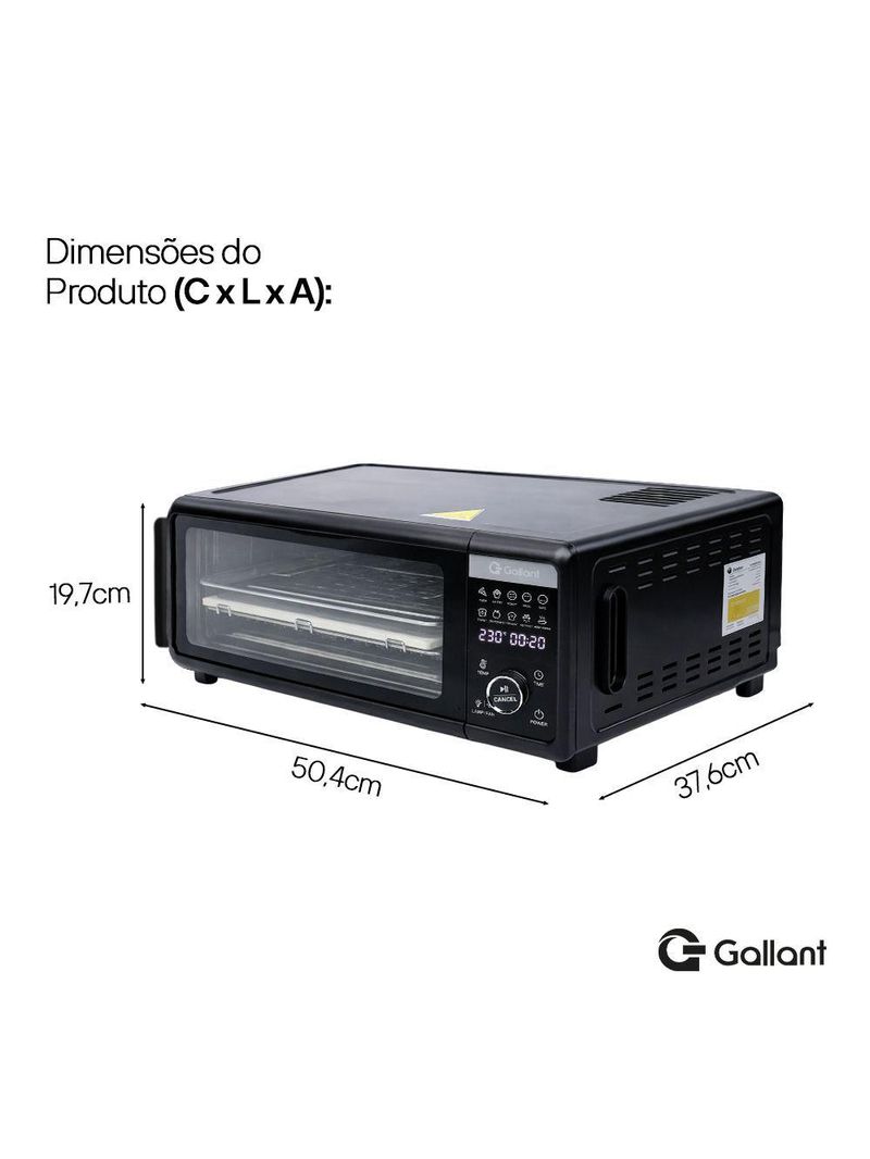 Air Fryer Forno Pizza MultiOven 18,3L Gallant GFE18 220V