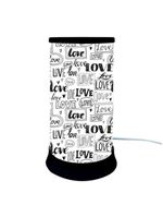 Luminária De Mesa Hug Love Black And White