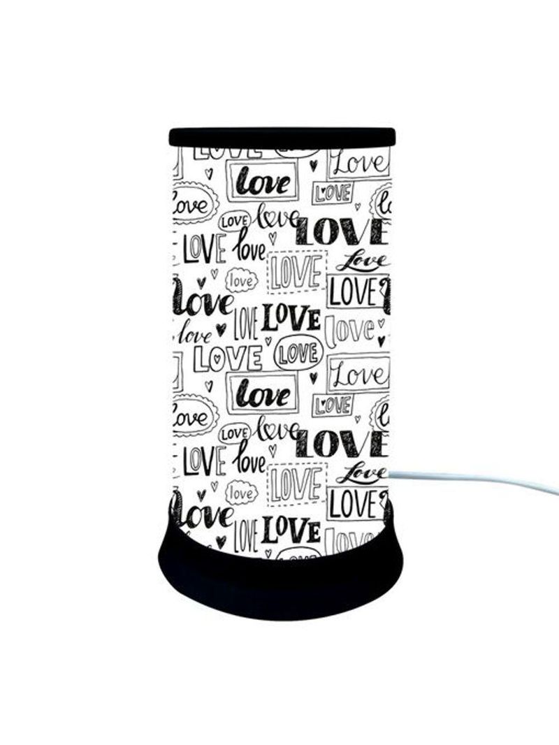 Luminária De Mesa Hug Love Black And White