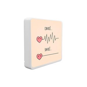 Luminária Box Slim Com Você, Sem Você Usb