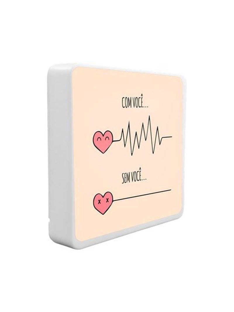 Luminária Box Slim Com Você, Sem Você Usb