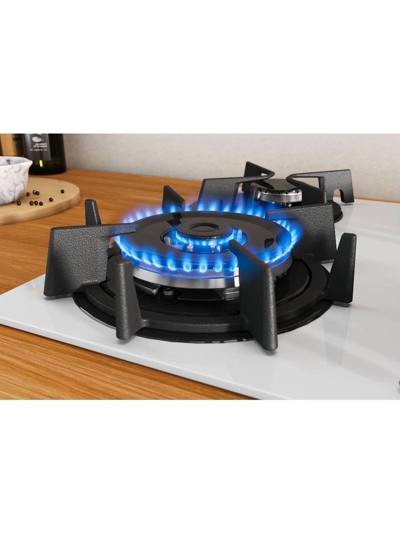 Cooktop Itatiaia Itaplus 4 Bocas Vidro Branco Tripla Chama Bivolt (3700000493)