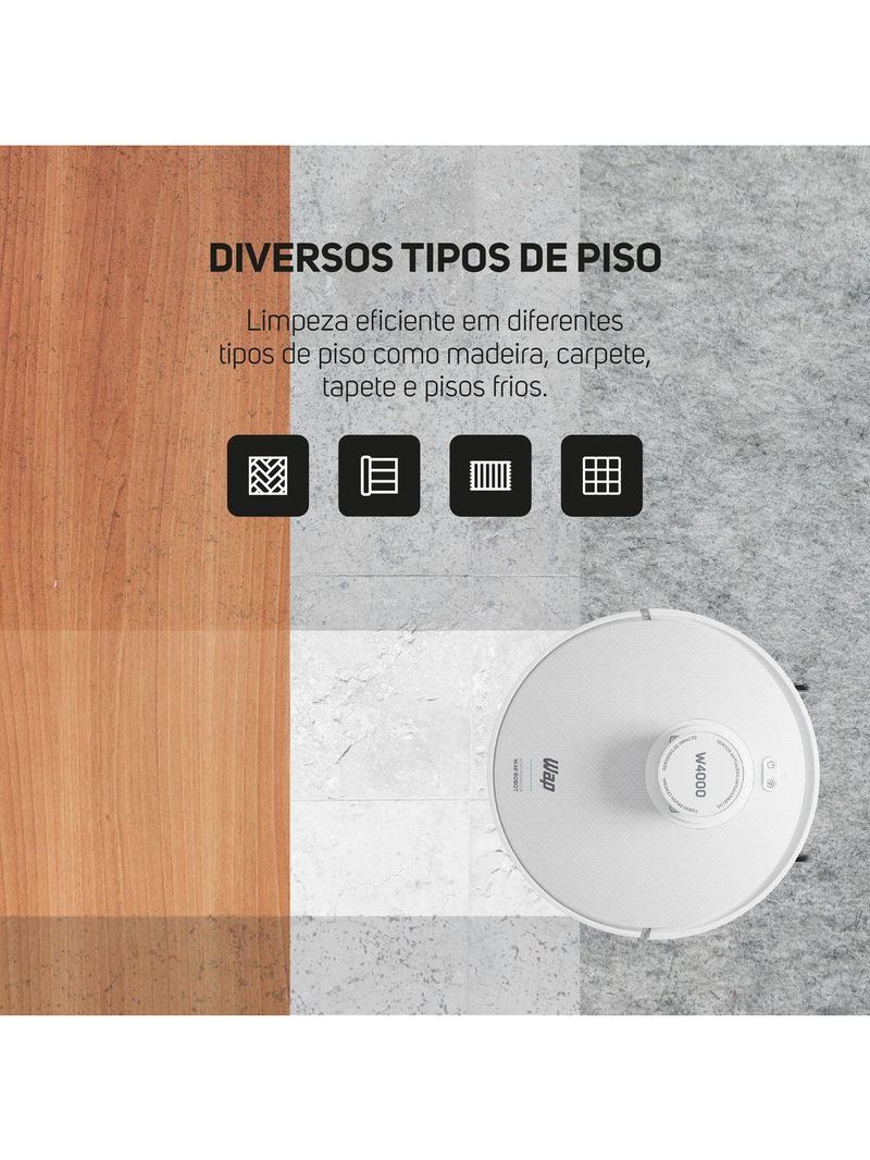 Aspirador De Pó Robo Wap Robot W4000 3 Em 1 Smart 220V