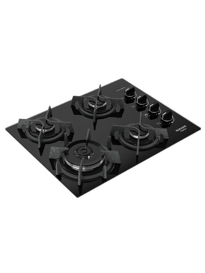 Cooktop Itatiaia Itaplus 4 Bocas Vidro Preto Tripla Chama Bivolt (3700000492)