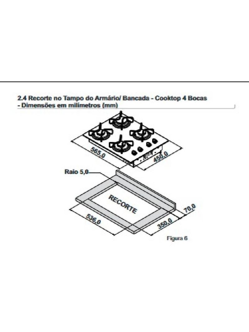 Cooktop Itatiaia Itaplus 4 Bocas Vidro Preto Tripla Chama Bivolt (3700000492)