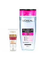 L'oréal paris kit - Água micelar 5 em 1 + solar expertise antirrugas fps30