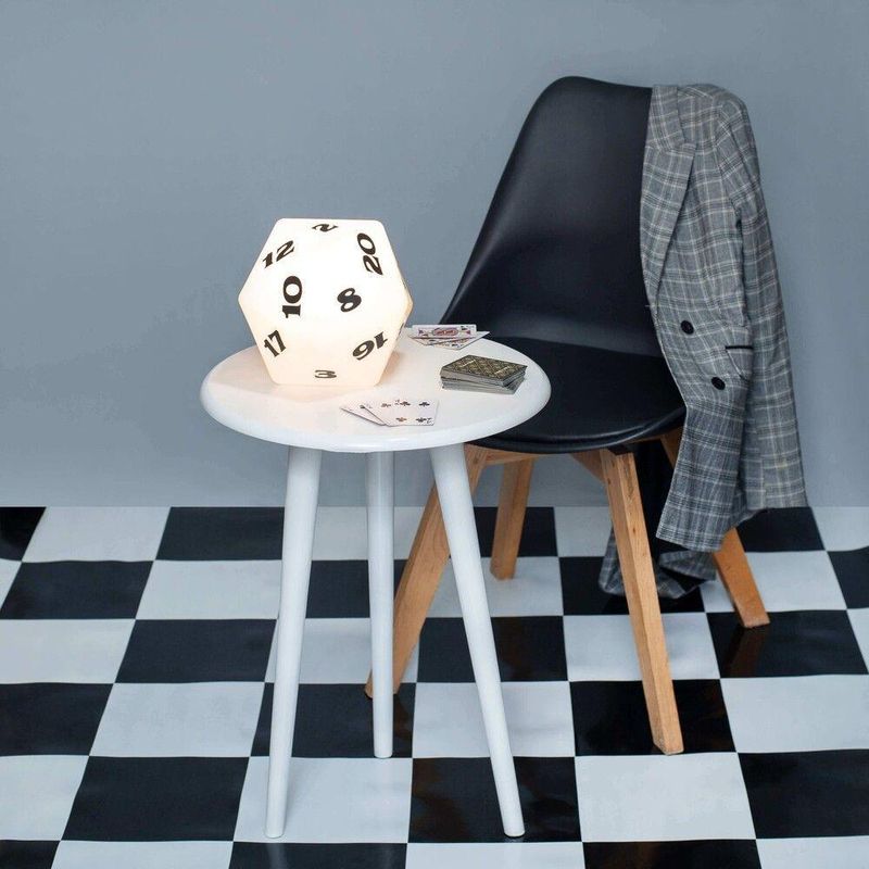 Luminária 3d Dado Icosaedro Rpg