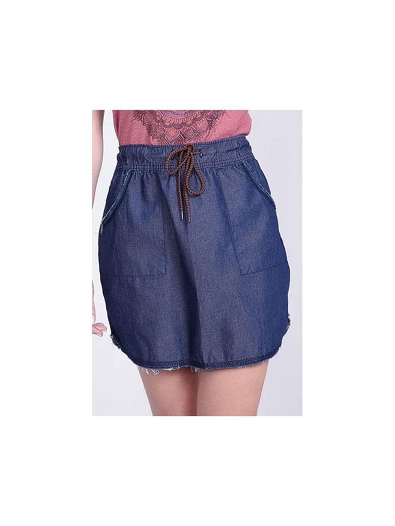 Saia jeans feminino com elástica azul 5316a - o'neill