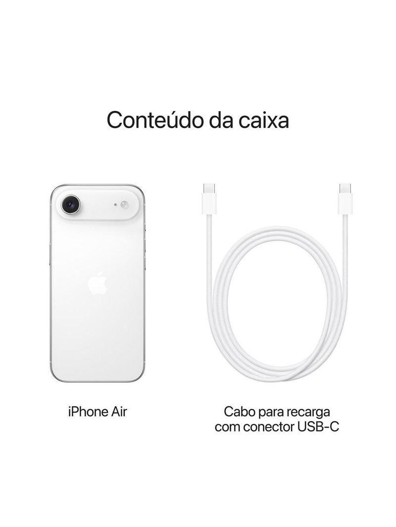 Apple iphone air 256gb 6,5" 48mp branco