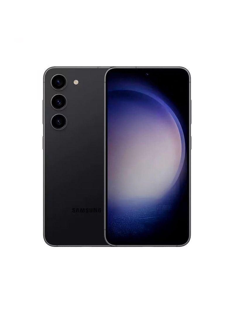 Smartphone samsung galaxy s23 5g preto 256gb, tela 61``, 8gb ram, inteligência artificial, ip68, snapdragon 8 gen 2, câmera tripla + selfie de 12mp