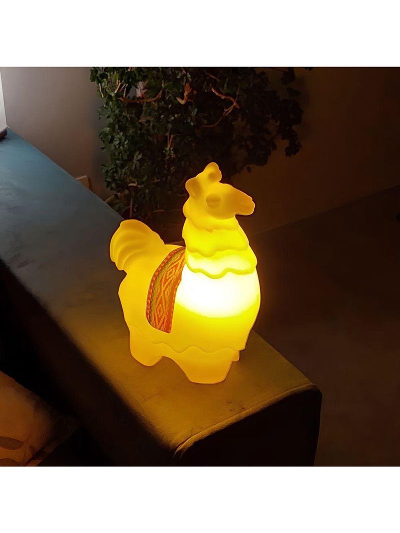 Luminária De Mesa 3d Lhama