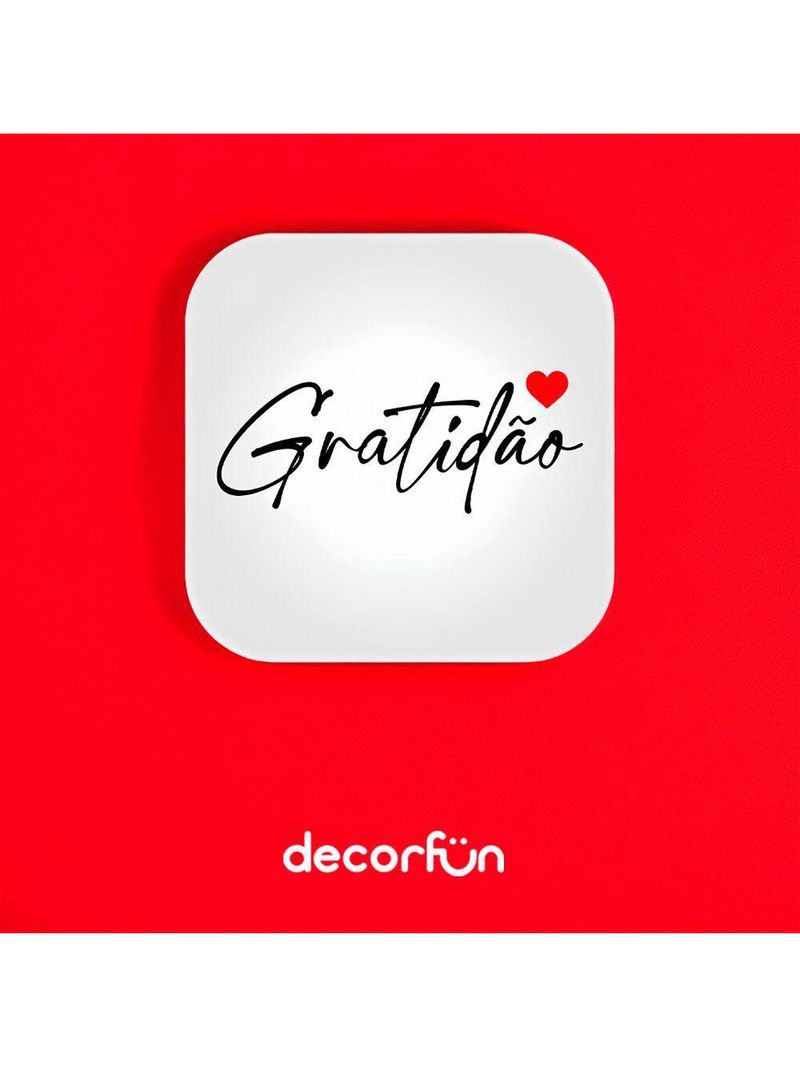 Luminária Box Gratidão Para Mesa Ou Parede Iluminação Indireta