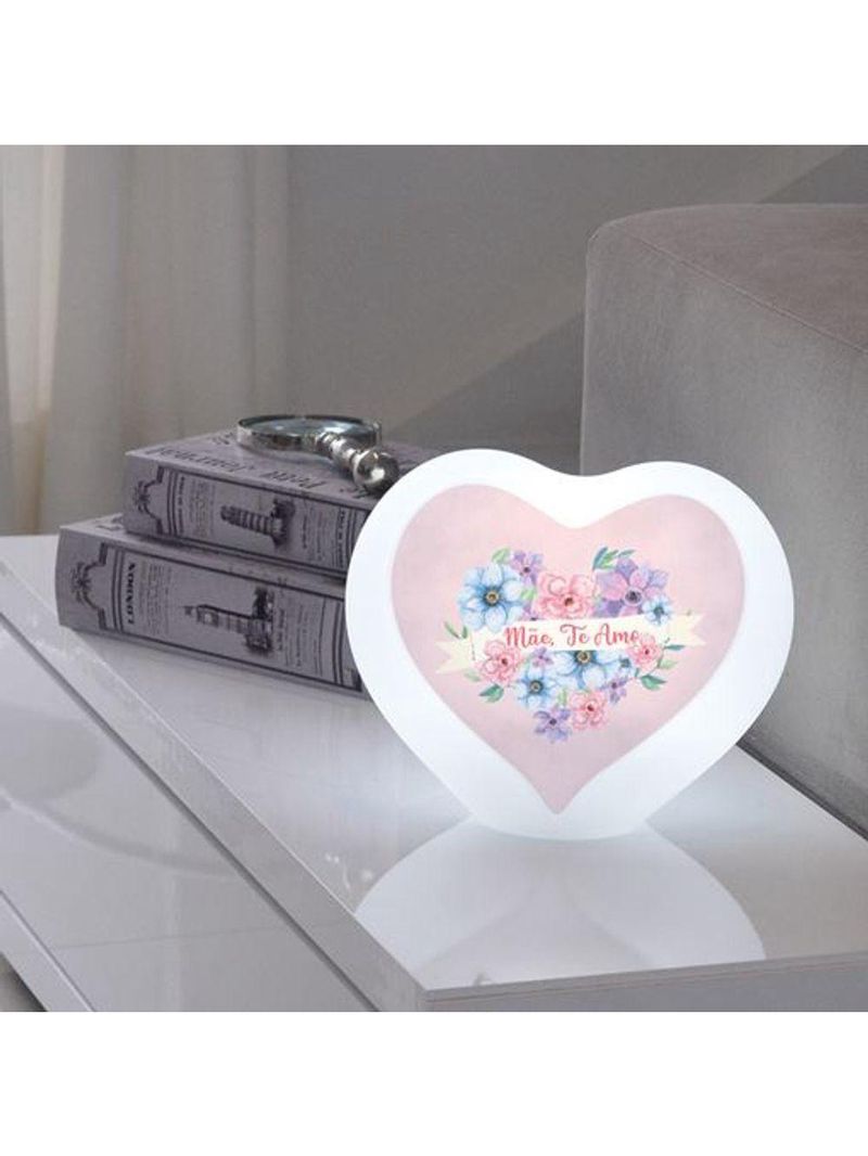 Luminária Coração Mãe Floral Led