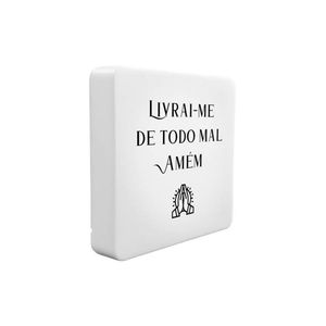 Luminária Box Slim Livrai-me Do Mal Usb