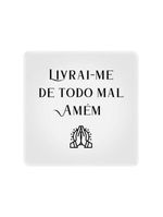 Luminária Box Slim Livrai-me Do Mal Usb