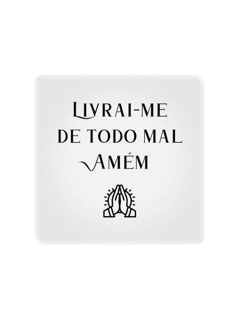 Luminária Box Slim Livrai-me Do Mal Usb