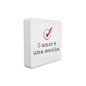 Luminária Box Slim O Amor é Uma Escolha Usb