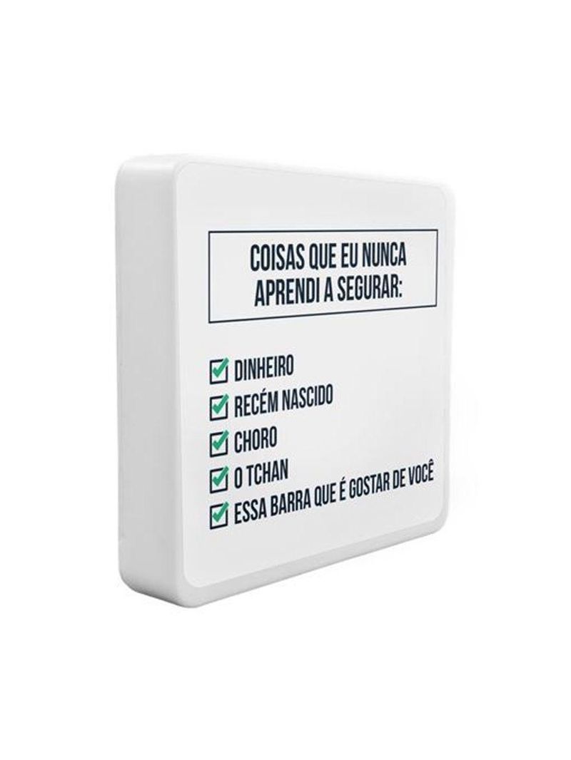 Luminária Box Slim Aprenda A Segurar Usb