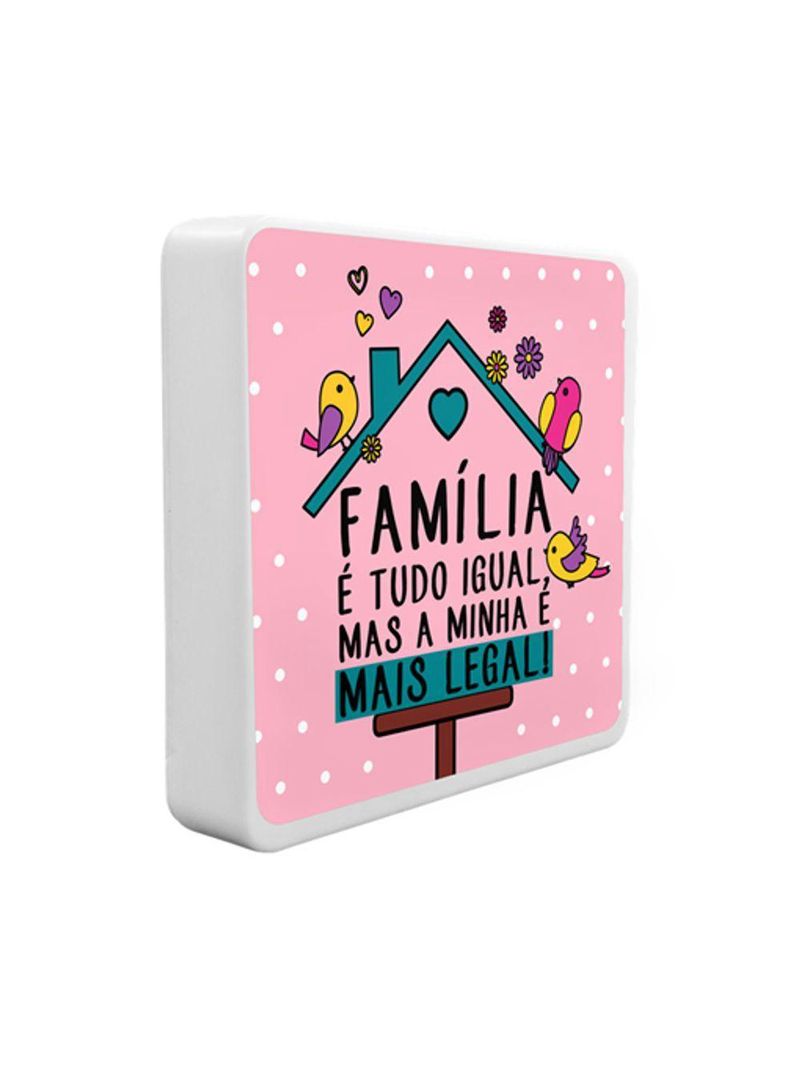 Luminária Box Slim Família Legal Usb