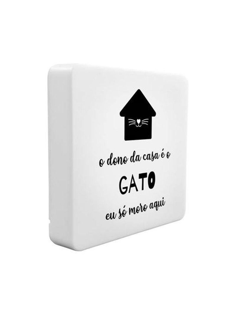 Luminária Box Slim O Dono é O Gato Usb