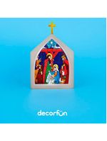 Luminária Vitral Capela De Natal