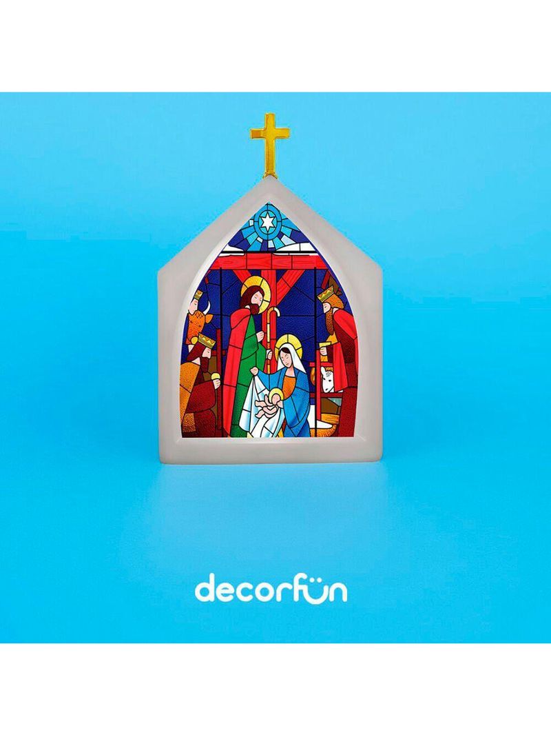 Luminária Vitral Capela De Natal