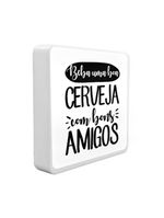 Luminária Box Slim Bons Amigos Boas Cervejas Usb