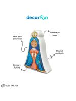 Luminária Nossa Senhora Aparecida Bivolt Decoração Oratório