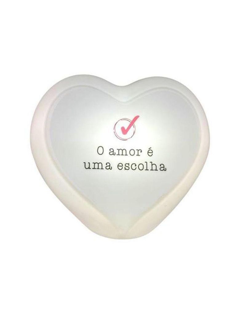 Luminária Coração O Amor é Uma Escolha Led Usb
