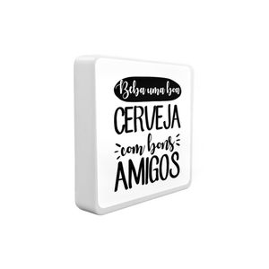 Luminária Box Slim Bons Amigos Boas Cervejas Usb
