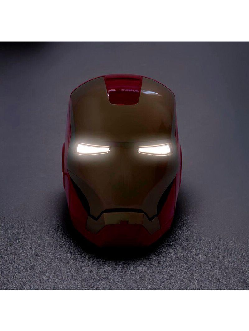 Luminária De Mesa Capacete Homem De Ferro Colorida Marvel Iron Man