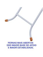 Tábua de passar roupa utimil ajustável com ponta e suporte para ferro – branco/cinza