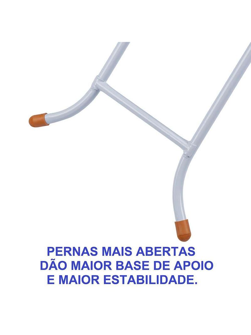 Tábua de passar roupa utimil ajustável com ponta e suporte para ferro – branco/cinza