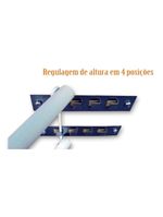 Tábua de passar roupa utimil ajustável com ponta e suporte para ferro – branco/cinza