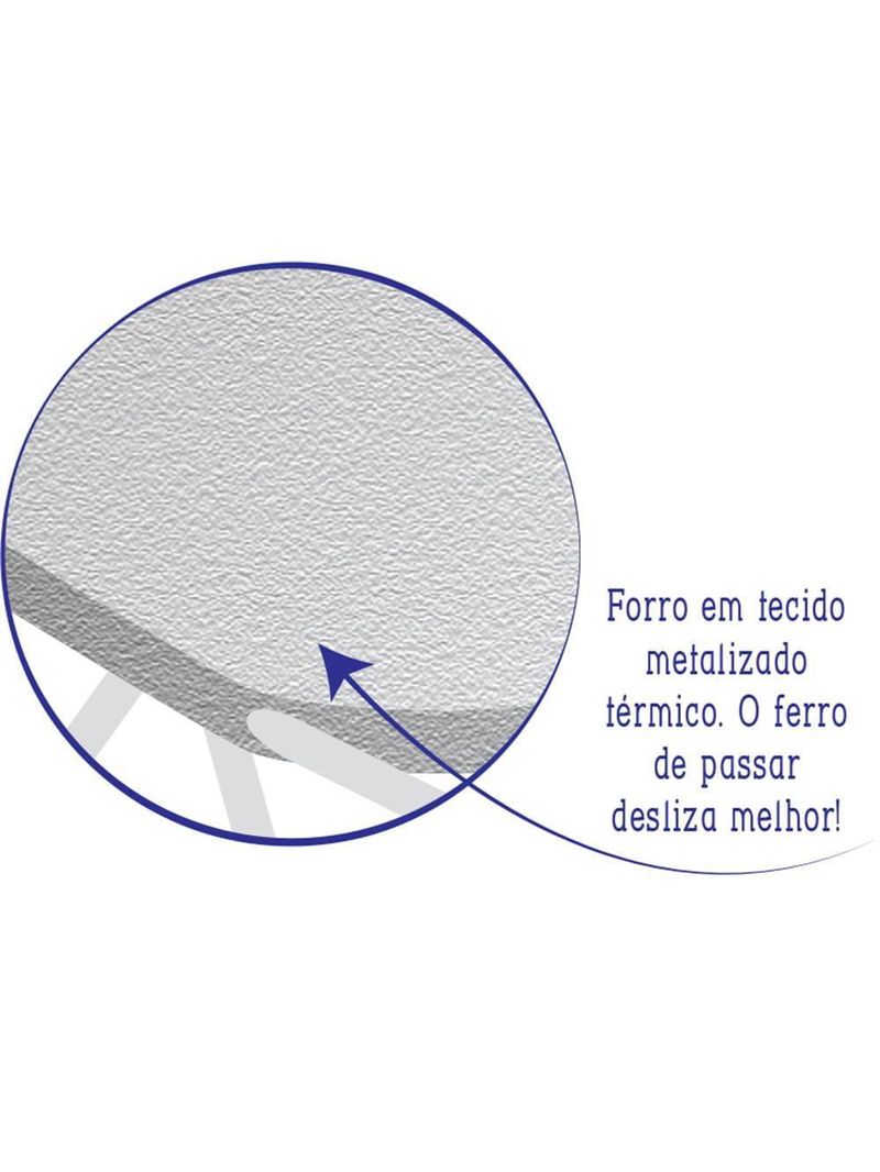 Tábua de passar roupa utimil ajustável com ponta e suporte para ferro – branco/cinza