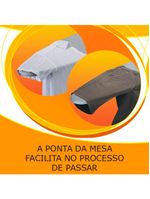 Tábua de passar roupa regulável utimil ep 212 - cinza/branco