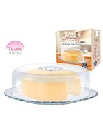 Queijeira ruvolo em vidro com tampa acrílico