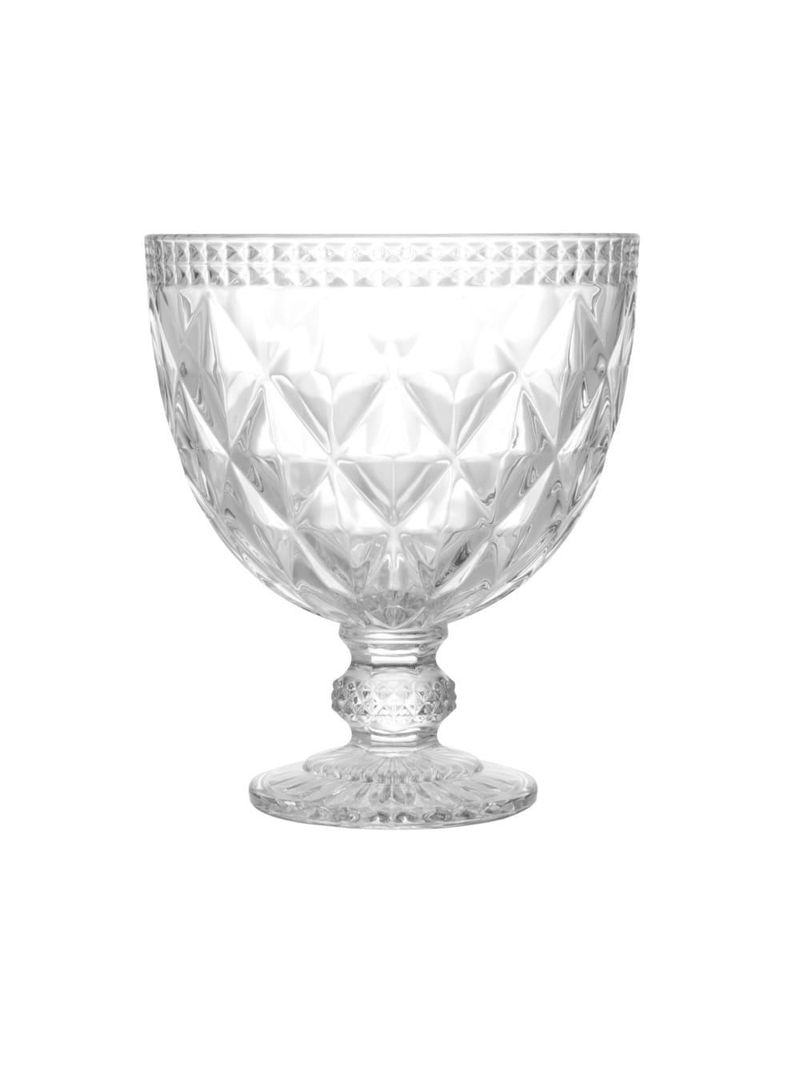 Potiche de cristal lyor diamond com pé - 28x15x15 cm (axlxp)