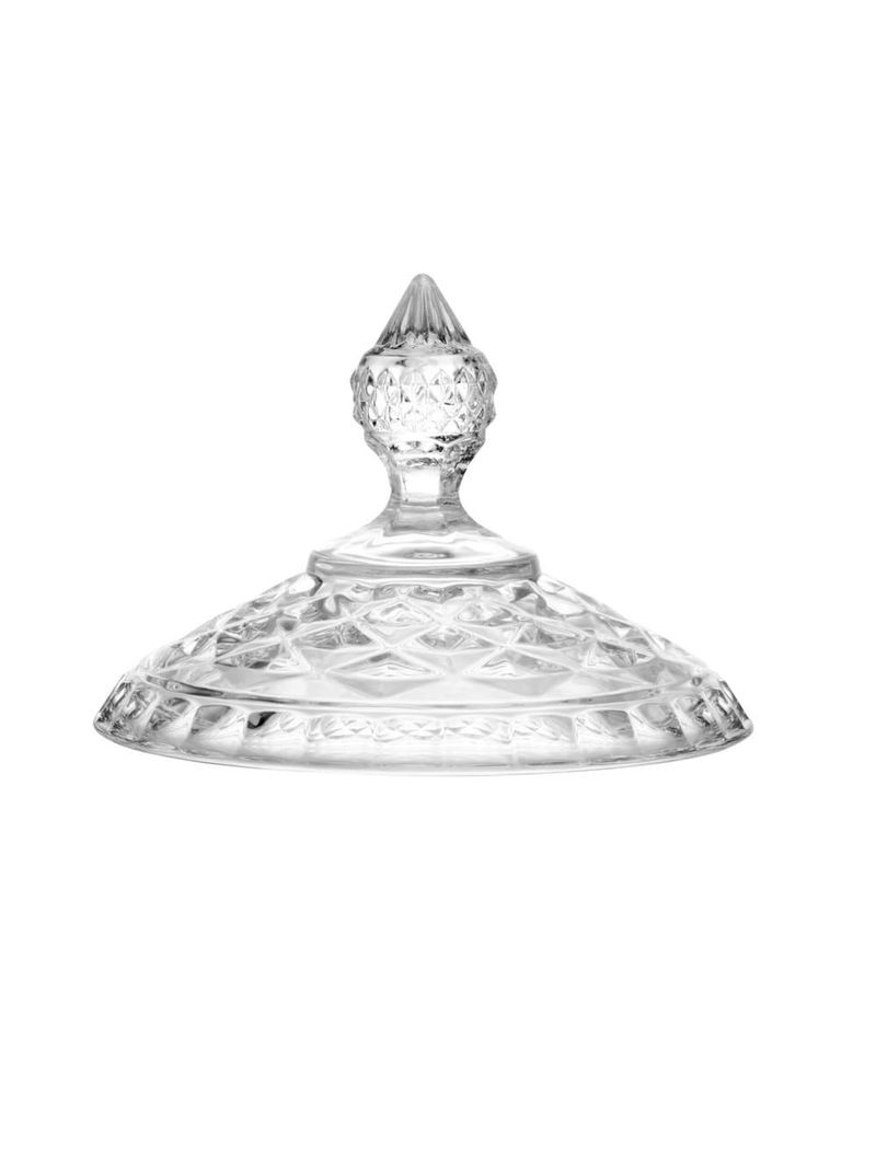 Potiche de cristal lyor diamond com pé - 28x15x15 cm (axlxp)