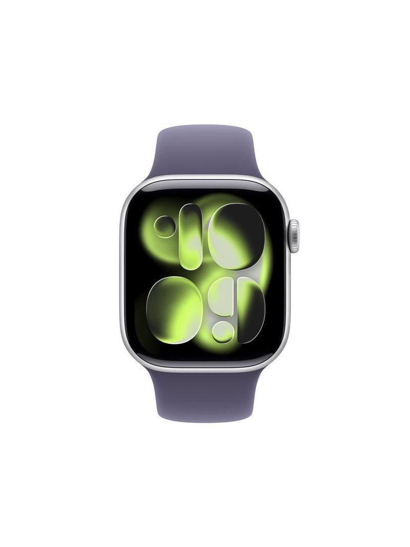 Apple watch series 11 gps+ cellular 42mm prateada pulseira m/g esportiva roxo-névoa
