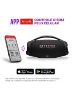 Caixa de som aiwa boombox plus com 3 alto-falantes bivolt e com proteção ip66 contra Água e poeira aws-bbs-01b - 200w