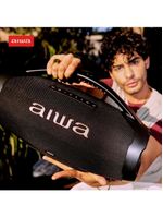 Caixa de som aiwa boombox plus com 3 alto-falantes bivolt e com proteção ip66 contra Água e poeira aws-bbs-01b - 200w