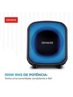 Caixa de som partybox aiwa pb-07 com bluetooth, iluminação rgb, entrada usb, entrada para cabo auxiliar e entrada para micro sd - 100w rms - bivolt